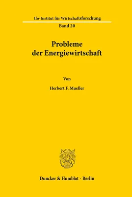 Produktbild von Probleme der Energiewirtschaft.