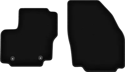 Produktbild von Wielganizator Velours-Autoteppiche vorne – passend für Ford Galaxy MK2 (7 Personen, Bj. 2006-2011) –  schwarz, passgenau, mit Befestigungen set 2 Stk.