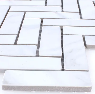 Produktbild von Mosaikfliesen Keramik Rotilia Steinoptik Weiss