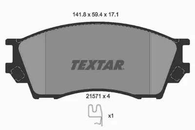 Produktbild von TEXTAR Bremsbelagsatz, Scheibenbremse für