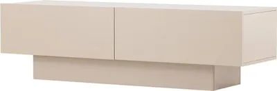 Image de Cuenca meuble TV 2 portes à abattant beige.