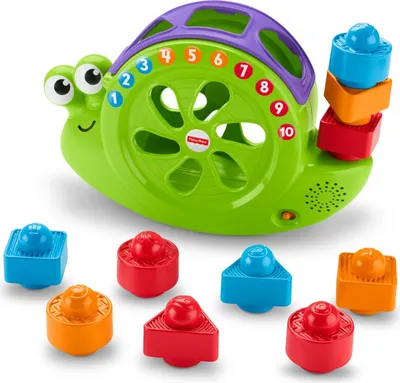 Produktbild von Fisher-Price Babys Musik Schnecke, Steckspielzeug, Stapelspiel, Lernspielzeug