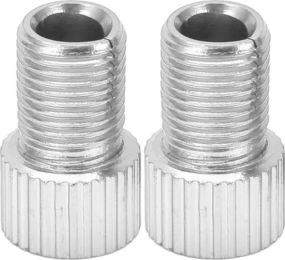 Immagine prodotto di 2 parti/set Convertitore di valvola per bicicletta da Presta a Schrader Adattatore per pompa da mountain bike resistente all'usuraArgento
