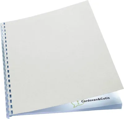 Produktbild von Kartondeckel A4 250g/qm Lederstruktur weiß VE=10x100 Blatt