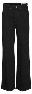 Immagine prodotto di VERO MODA, jeans da donna modello VMTESSA HR, gamba larga, colore nero, taglia 32 (vita) / 34 (lunghezza)