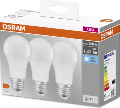 Zdjęcie produktu dla Osram Base CL A, 14 W, 100 W, E27, 1521 lm, 15000 h, Zimne białe