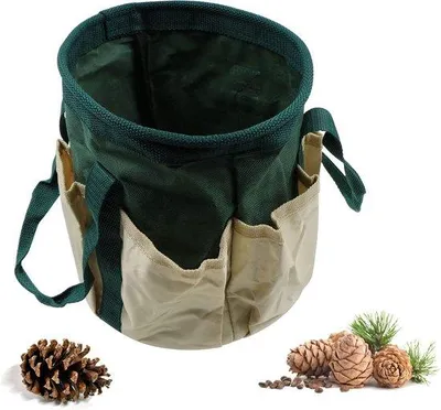 Image de Sac à outils de jardinage - sac à outils de jardinage multifonctionnel - tissu Oxford imperméable - 6 compartiments pour outils - sac de rangement - résistant à l'abrasion