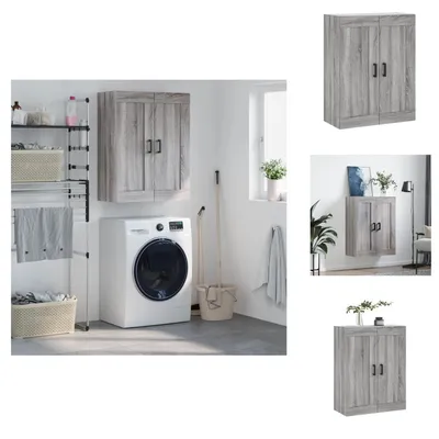 Image de vidaXL Armoire murale Gris Sonoma 69,5x34x90 cm Bois composite - Sideboards