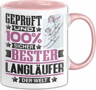 Produktbild von Langläufer Geschenk Lustiger Spruch für Langläufer Geschenkidee Bester Langläufer Der Welt (Rosa)