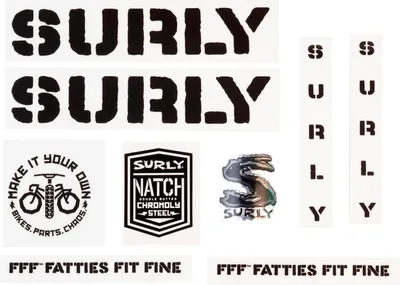 Obrázok produktu pre Súprava nálepiek Surly Overspray Make It Your Own, čierna