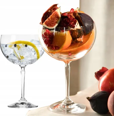 Produktbild von KROSNO 4x 470ml Kelchgläser für Wasser Cocktails Säfte Getränke Kristallin