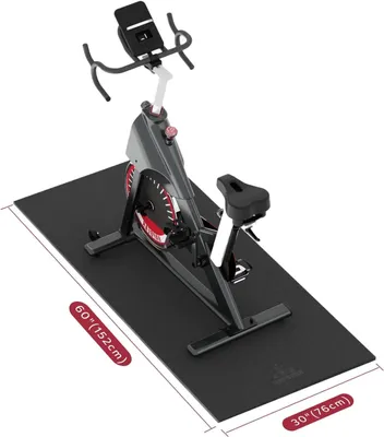 Immagine prodotto di Tappetino protettivo per attrezzature fitness - Modello HBEN01 - PVC da 6 mm - Antiscivolo e fonoassorbente - Adatto per tapis roulant e cyclette da casa - 152 x 76 cm - Rosso