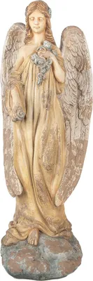 Image de Clayre & Eef Figurine de décoration Ange 28x22x71 cm Beige Céramique