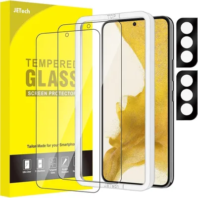 Produktbild von Schutzfolie für Samsung Galaxy S22 5G mit Kameraschutz, Panzerglas Displayschutz, 2 Stück