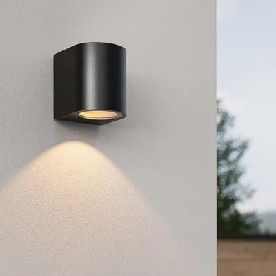 Produktbild von hoftronic LED-Wandleuchte dimmbar IP65 Schwarz Downlight ohne GU10