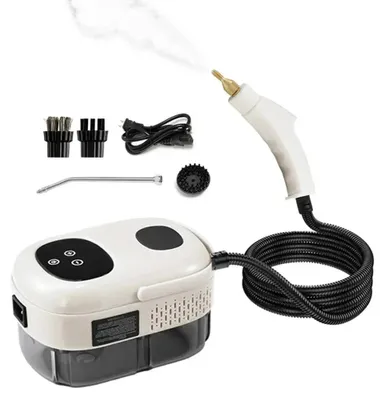 Image de Nettoyeur vapeur 2500W - Nettoyeur vapeur portatif - Désinfection à haute température - Pour cuisine, salle de bain, voiture, climatiseur - Prise EU 220V - Blanc