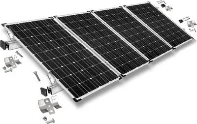 Produktbild von Befestigungskit mit Trapezklemmen für Blechdach 4 Solarpanel Rahmenhöhe 30mm