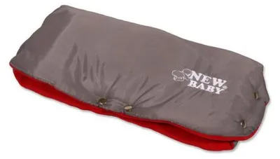 Obrázok produktu pre Rukávnik na kočík Classic Fleece grey/red
