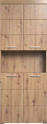 Produktbild von trendteam Bad Hochschrank Amanda Asteiche Melamin/Asteiche Tiefgezogen 73 x 190 x 31 cm