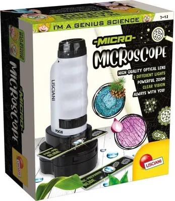 Obrázok produktu pre Prenosný mikroskop I'M A GENIUS, výkonné zväčšenie, LED osvetlenie, 8+ rokov