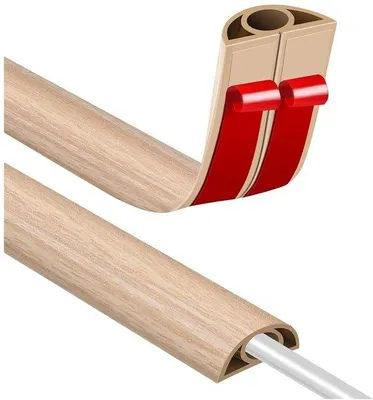 Zdjęcie produktu dla Półokrągłe uchwyty do kabli – samoprzylepne – 3 metry