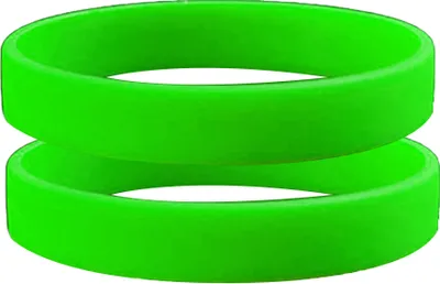 Produktbild von 2 Stück Herren Damen Silikon-Armbänder, einfarbig, Sport-Armband, Armreif, Geschenk-Grün