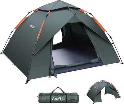 Produktbild von Famanu Campingzelt wasserdicht, leicht - Ideal für Garten-Camping, Kuppelzelt