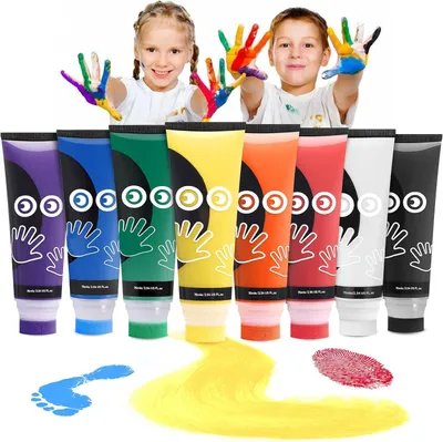 Imagen del producto de Pintura para dedos, no tóxica, en 8 colores, ideal para manos y pies de bebés