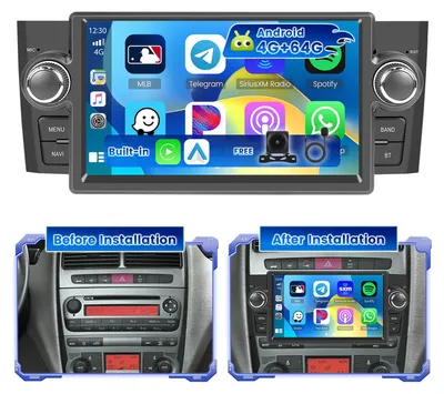 Obrázok produktu pre 4G+64G Android 15 autorádio – 7-palcový dotykový displej – Bezdrôtové pripojenie CarPlay/Android Auto – FM RDS rádio, Bluetooth, GPS, WiFi