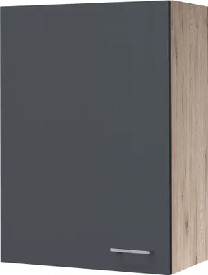 Produktbild von Hochhängeschrank Küche - 60 x 89 cm breit - Basaltgrau Matt San Remo Eiche – Morena