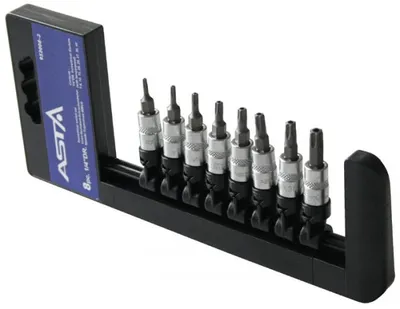 Produktbild von Torx Bit Stecknuss-Satz 8tlg. 1/4" T8-T40 mit Stirnloch Steckschlüssel