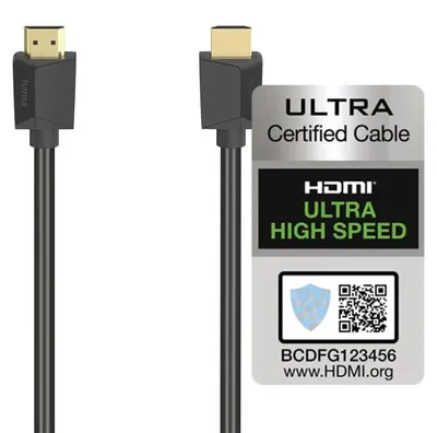Produktbild von Hama 00205242, 2 m, HDMI Typ A (Standard), HDMI Typ A (Standard), 3D, 48 Gbit/s, Schwarz