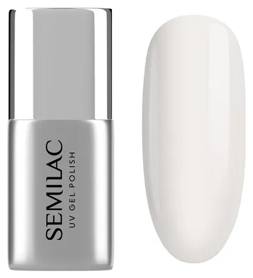 Produktbild von Semilac UV Nagellack T31 Top No Wipe Milky 7 ml – Milchiger Top Coat, Weichzeichner-Effekt – Elegante Babyboomer & Bridal Looks