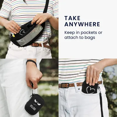 Produktbild von kwmobile In-Ear Kopfhörer Tasche kompatibel mit in-ear Headphones - Hülle Neopren Cover Case - Innenmaße - Etui in Grau Schwarz