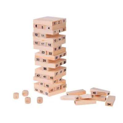 Obrázok produktu pre Hra Veža Jenga drevená, 19 cm Jokomisiada