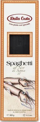 Obrázok produktu pre Schwarze Spaghetti Nudeln 500g - Dalla Costa