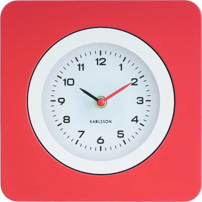 Produktbild von Karlsson - Wanduhr New Vintage - Leuchtendes Rot - 4.4x22x22cm