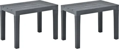 Produktbild von Gartenbänke 2 Stk. Anthrazit Kunststoff