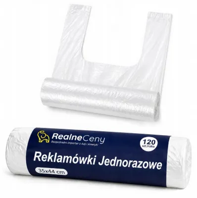 Zdjęcie produktu dla Wytrzymałe jednorazowe torby na zakupy z HDPE w rolkach – odporne na rozdarcia, grube torby plastikowe z fałdami