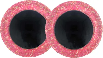 Glitzeraugen 50 Stück m. Gegenstück 8mm Tieraugen Sicherheitsaugen rosa