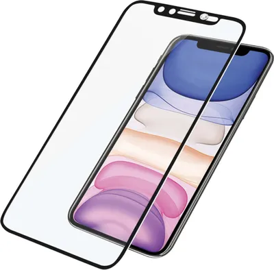 Produktbild von Panzerglass E2E Super+ gehärtetes Glas mit Swarovsky Kristall Kamerakappe für Iphone Xr / 11 - mit schwarzem Rahmen