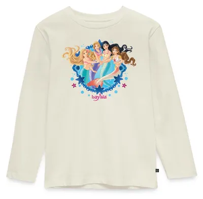 Produktbild von Spreadshirt Schleich Bayala Meerjungfrauen Kinder Premium Langarmshirt, 122/128 (6 Jahre), Naturweiß