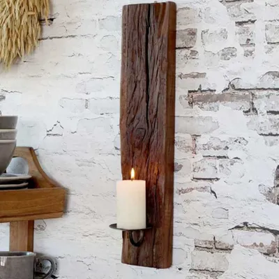 Produktbild von Chic Antique Wandkerzenhalter GRIMAUD Holz 43 cm Kerzenständer