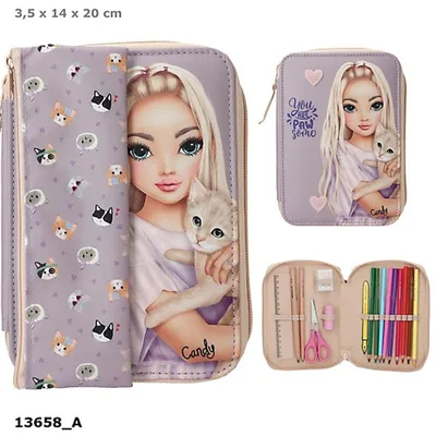 Obrázok produktu pre Piórnik Duo z wyposażeniem z saszetką Top Model Kitty 13658A