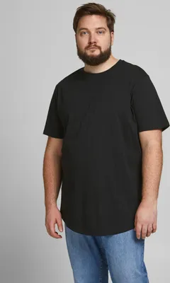 Produktbild von Basic T-Shirt Plus Size Rundhals Kurzarm Shirt Übergrößen JJENOA |