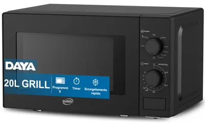 Image de Four à micro-ondes avec grill Daya DMMG2071MB, 20 litres, 9 programmes, 700 W, fonction décongélation, noir