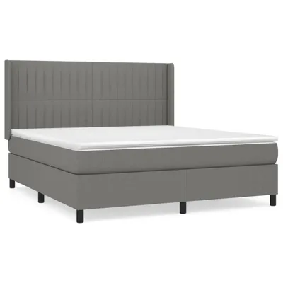 Produktbild von vidaXL Boxspringbett mit Matratze Dunkelgrau 160x200 cm Stoff