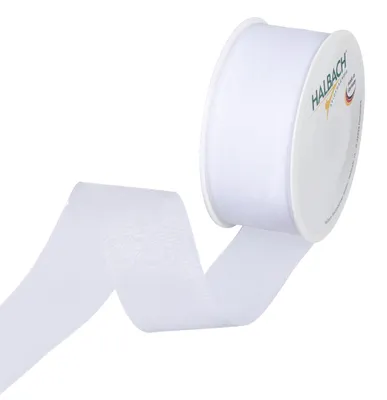 Seidenband weiß 50 m x 40 mm Polyester