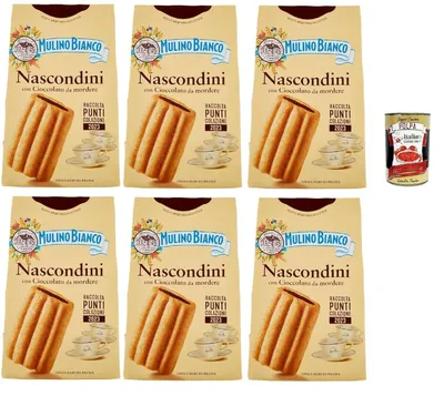 Produktbild von Mulino Bianco Italian Gourmet Nascondini biscotti mit Schoko-Füllung 6 x 330g Kaffee-Keks