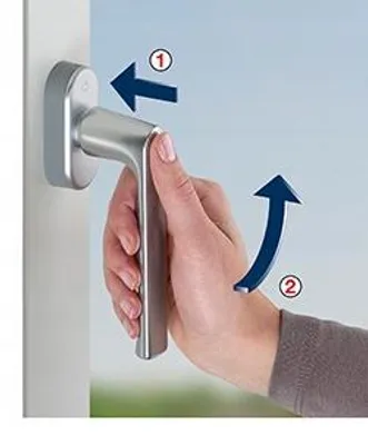 Produktbild von HOPPE Hamburg SecuForte Fenstergriff mit Schlüssel Titan F9